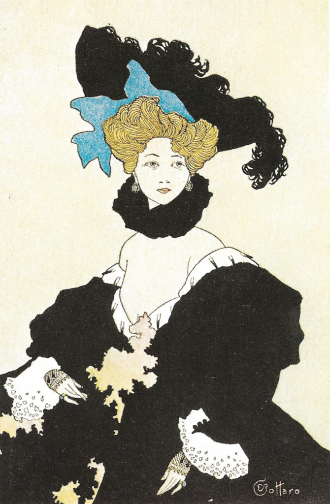 Cartoline Illustrate Dall Art Nouveau Madame Framboise